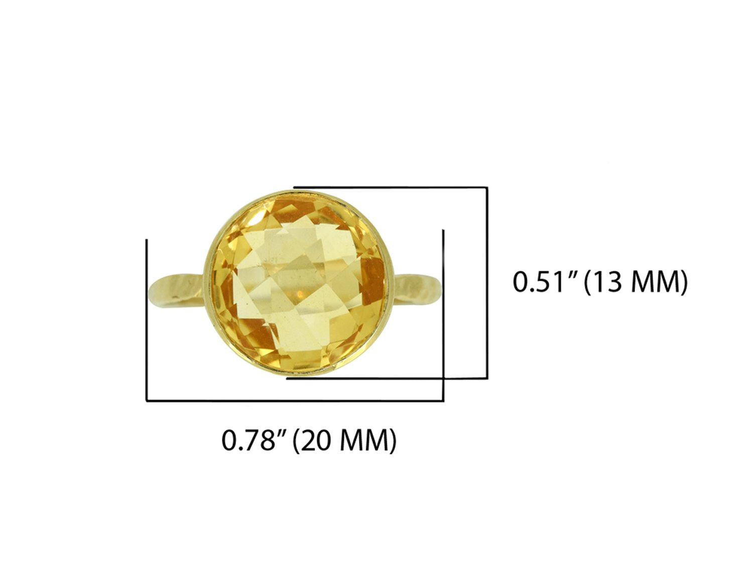 Tiramisu Solid 14k Yellow Gold Citrine Ring (5.60 ct) tiramisu