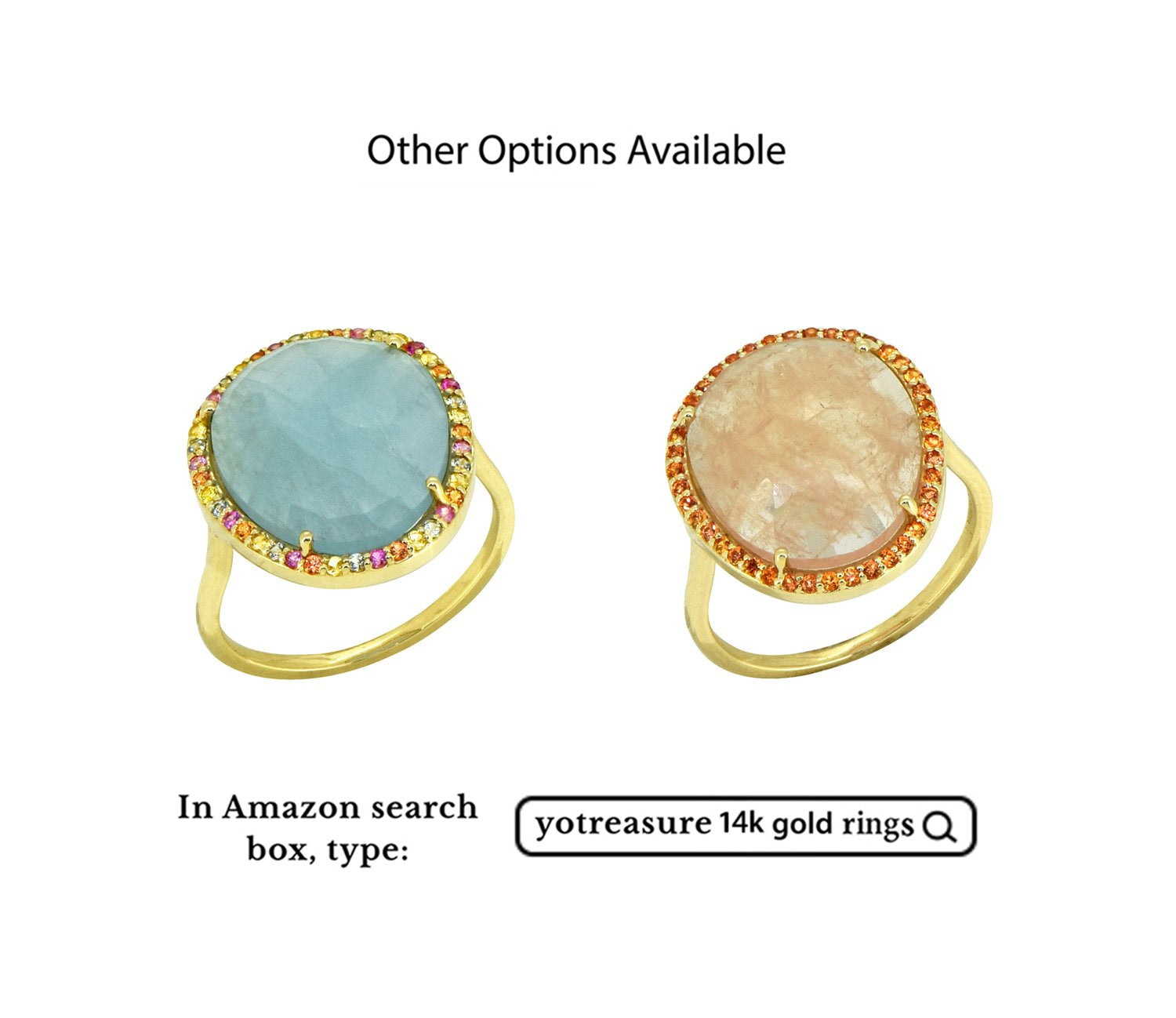 Tiramisu 6.45 ct Aquamarine Multi Sapphire Solid 14k Yellow Gold Ring tiramisu