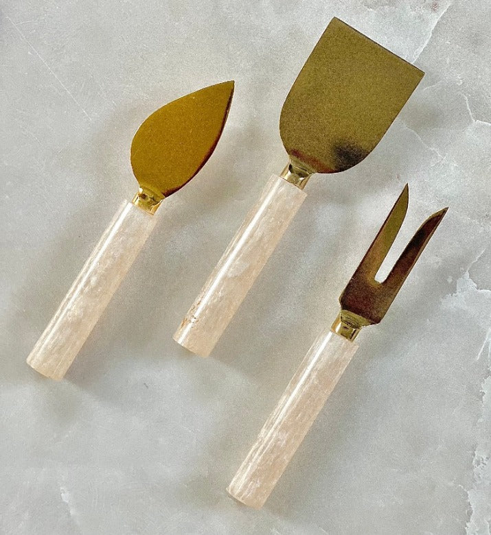 Ivory Resin & Steel Cheese Tools tiramisuusa