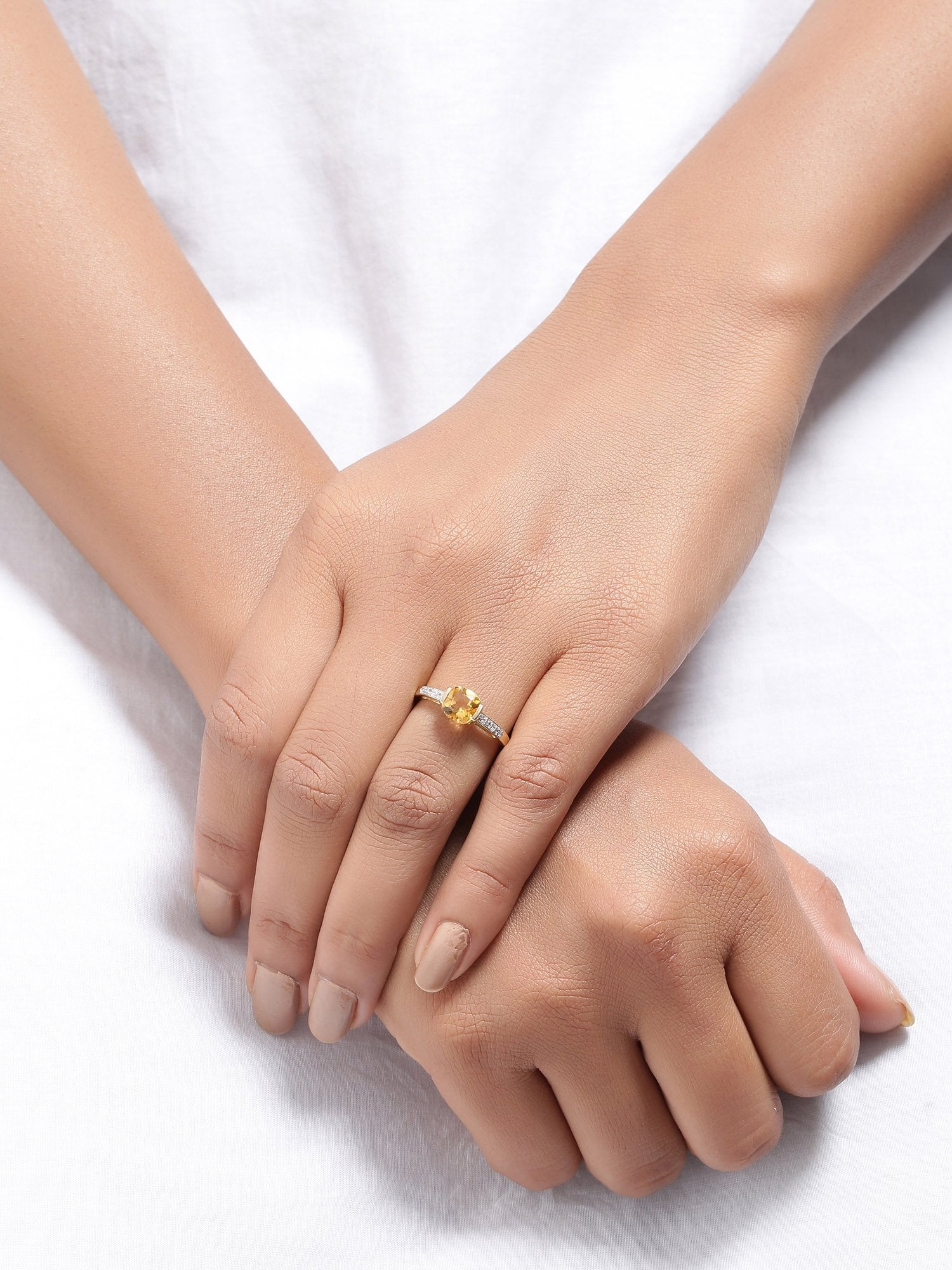 Tiramisu 1.43 Ct Citrine Solid 10k Yellow Gold Ring Jewelry tiramisu