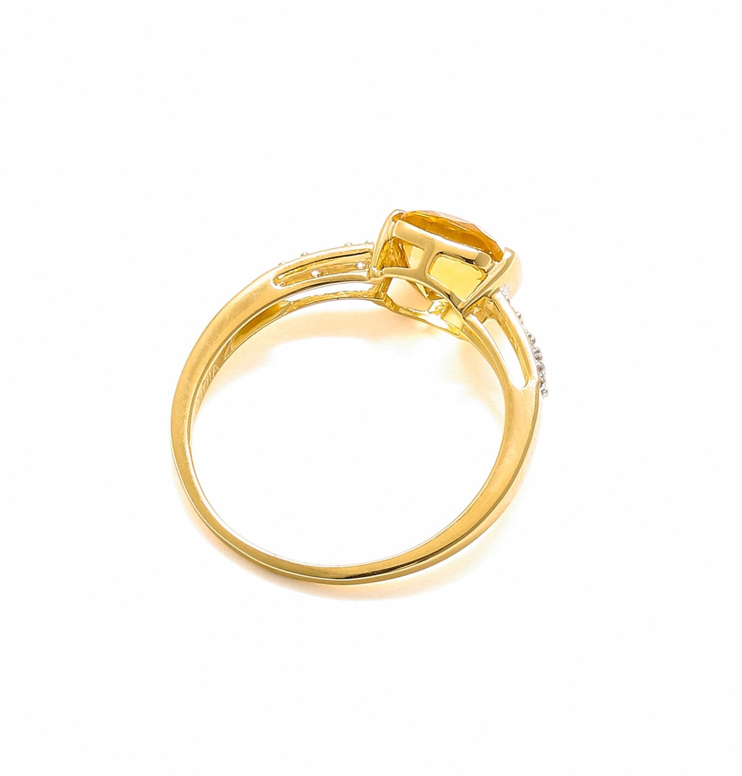 Tiramisu 1.43 Ct Citrine Solid 10k Yellow Gold Ring Jewelry tiramisu