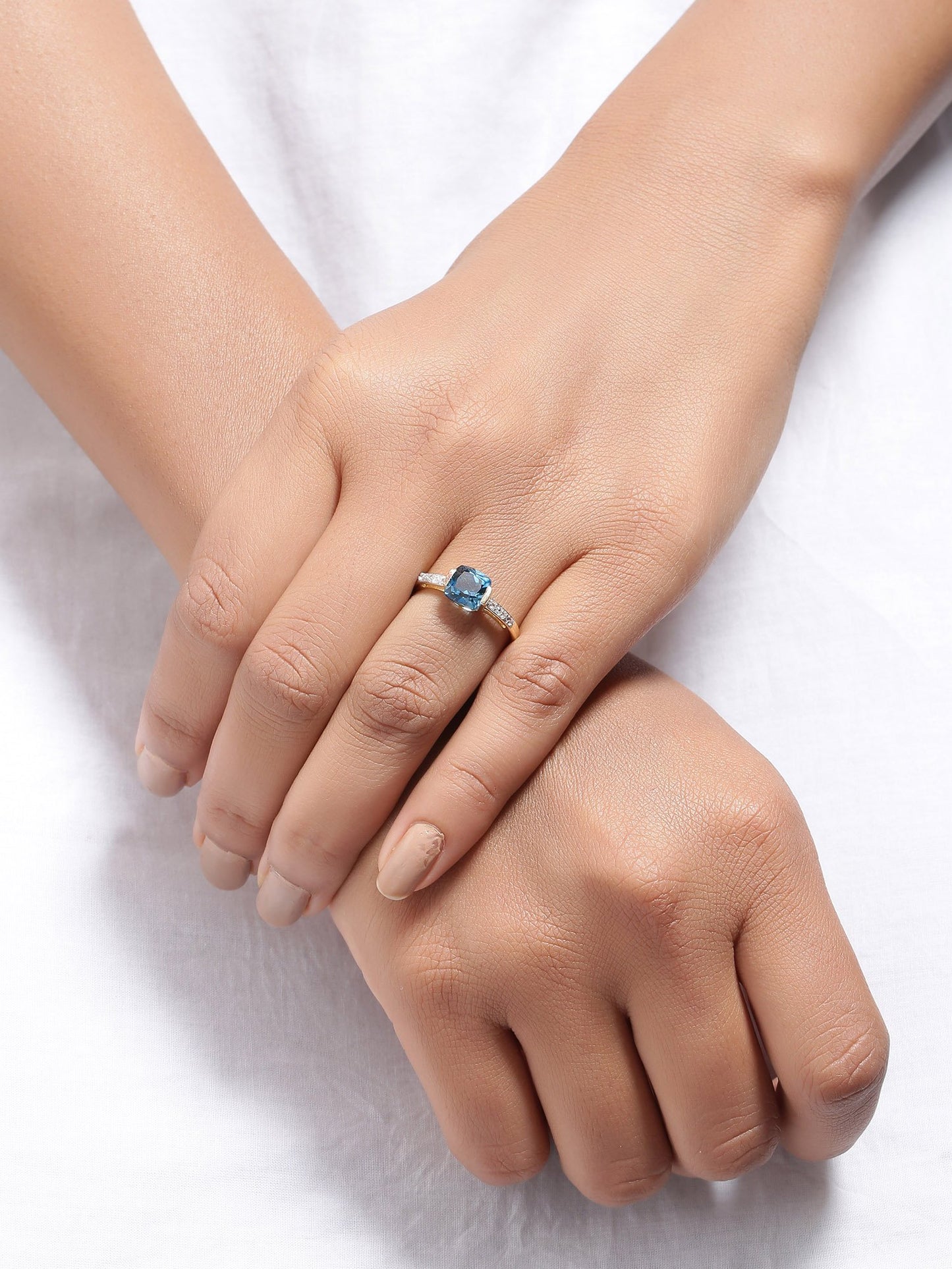 Tiramisu 1.82 Ct London Blue Topaz Solid 10k Yellow Gold Ring Jewelry tiramisu