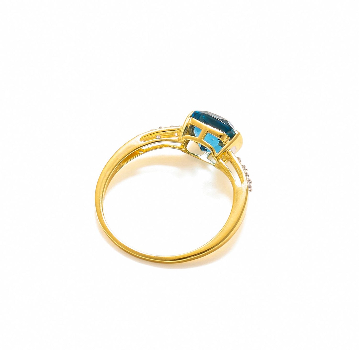 Tiramisu 1.82 Ct London Blue Topaz Solid 10k Yellow Gold Ring Jewelry tiramisu