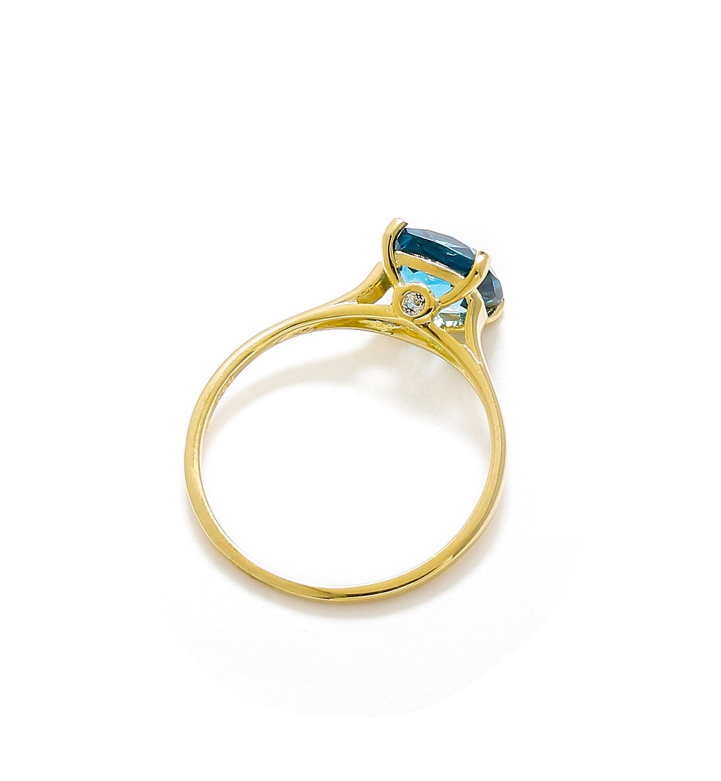 Tiramisu 1.81 Ct London Blue Topaz Solid 10k Yellow Gold Ring Jewelry tiramisu
