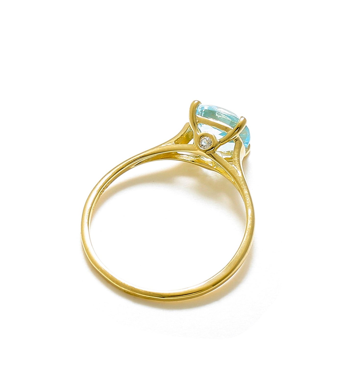 Tiramisu 1.74 ct Sky Blue Topaz Solid 10k Gold Solitaire Ring tiramisu