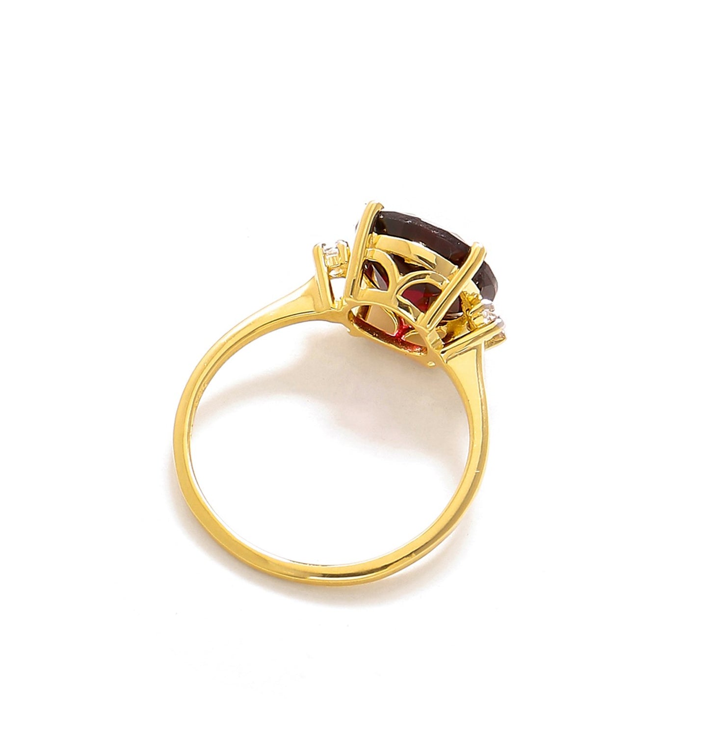 Tiramisu 3.85 Ct Garnet Solid 10k Yellow Gold Ring Jewelry tiramisu