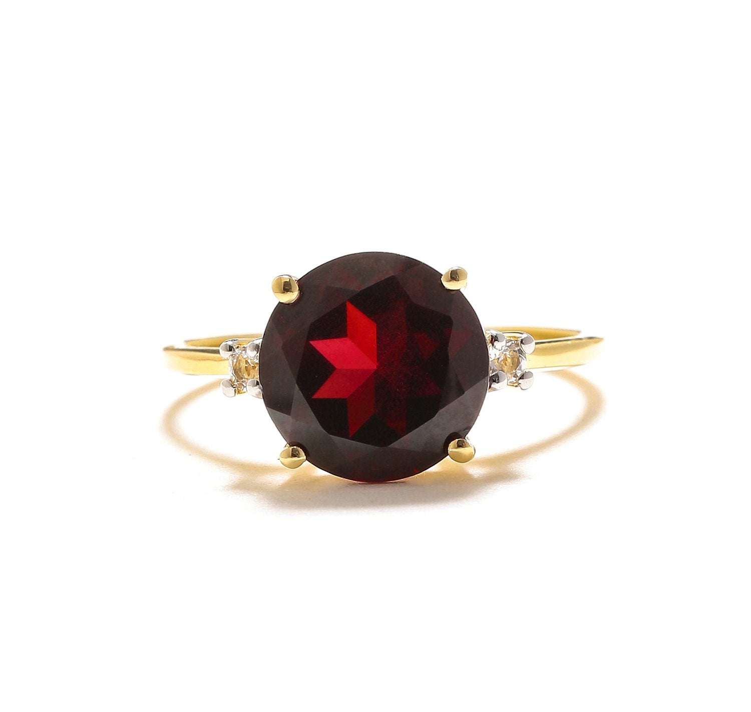 Tiramisu 3.85 Ct Garnet Solid 10k Yellow Gold Ring Jewelry tiramisu