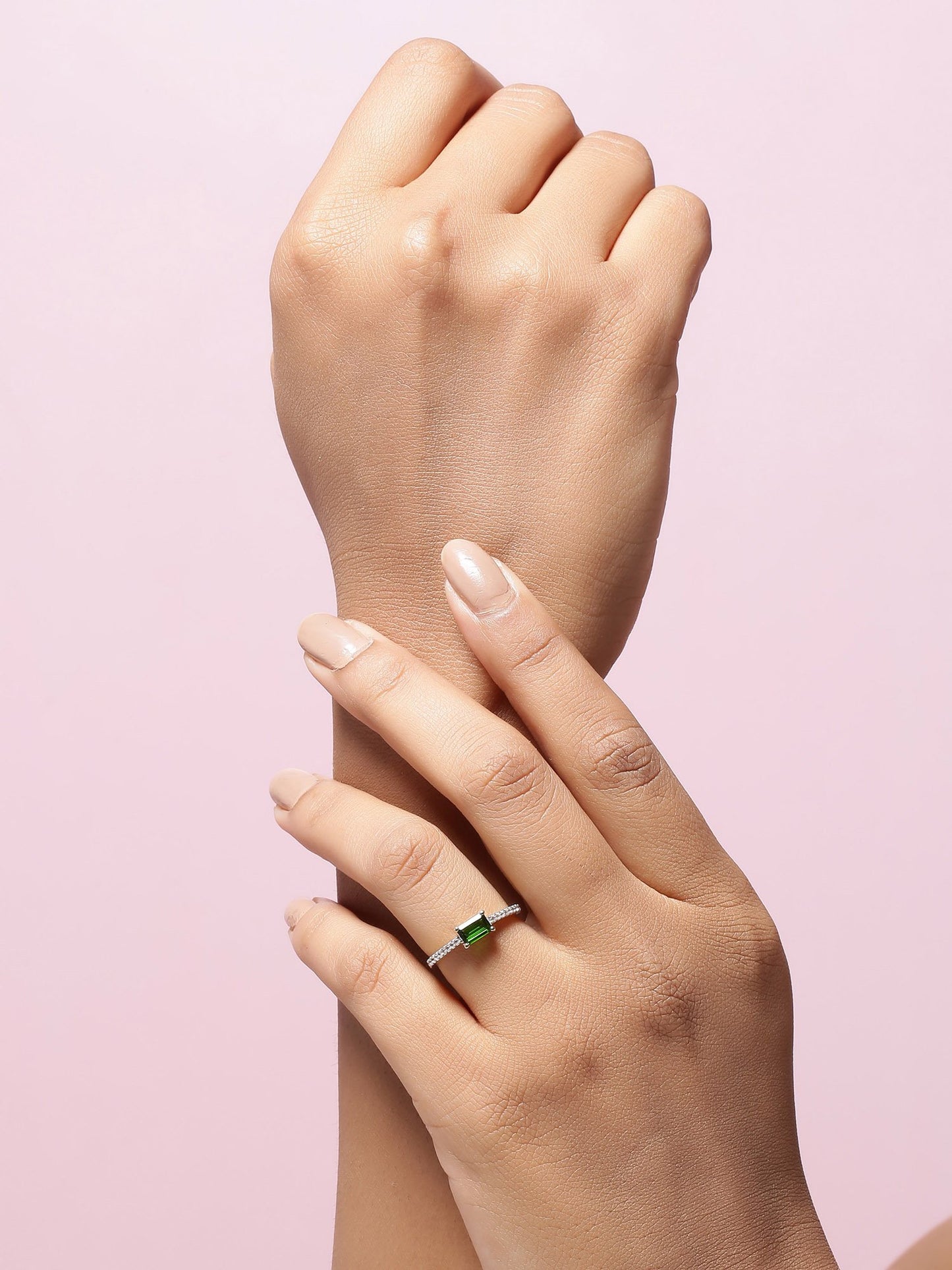 Tiramisu 0.68 Ct Chrome Diopside Solid 10k Yellow Gold Ring Jewelry tiramisu