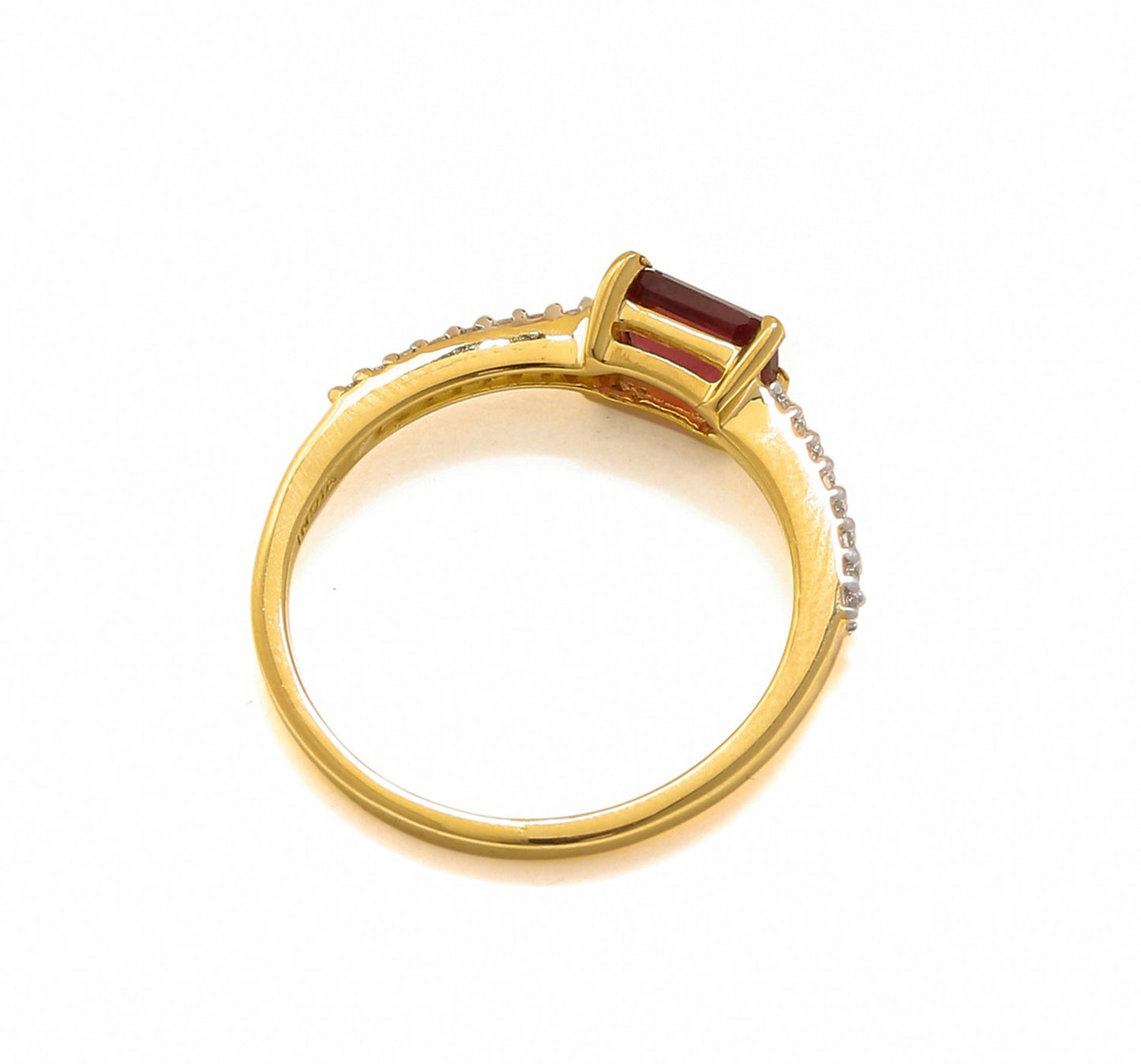 Tiramisu 0.90 Ct Rhodolite Garnet Solid 10k Yellow Gold Ring Jewelry tiramisu