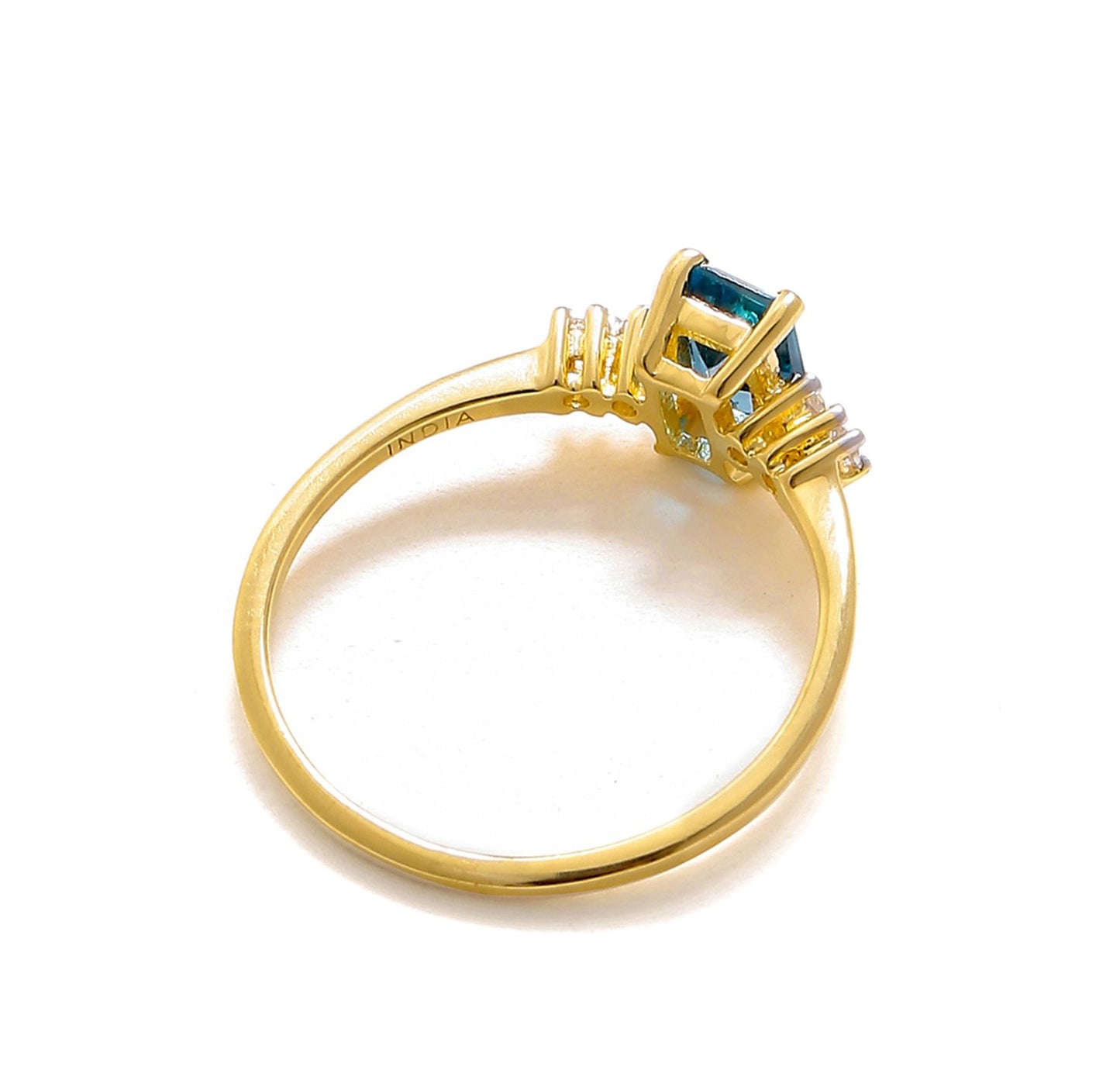 Tiramisu 0.77 Ct London Blue Topaz Solid 10k Yellow Gold Ring Jewelry tiramisu