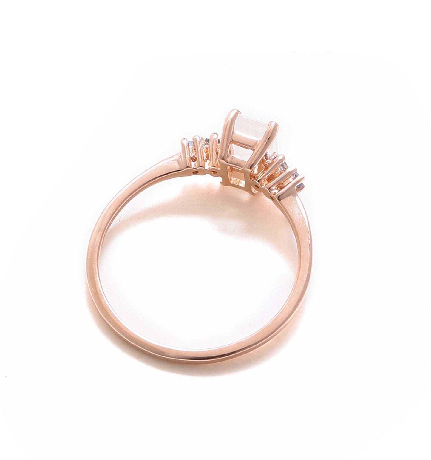 Tiramisu 0.62 Ct Moonstone London Blue Topaz Solid 10k Rose Gold Ring tiramisu