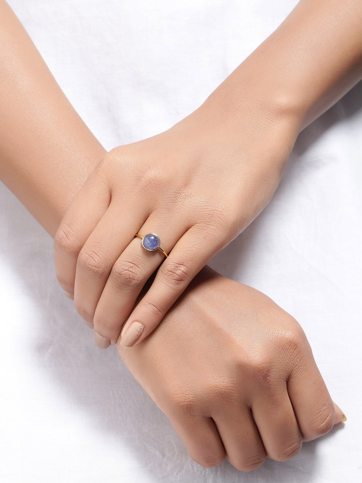 Tiramisu Tanzanite Solid 10k Yellow Gold Ring Jewelry tiramisu