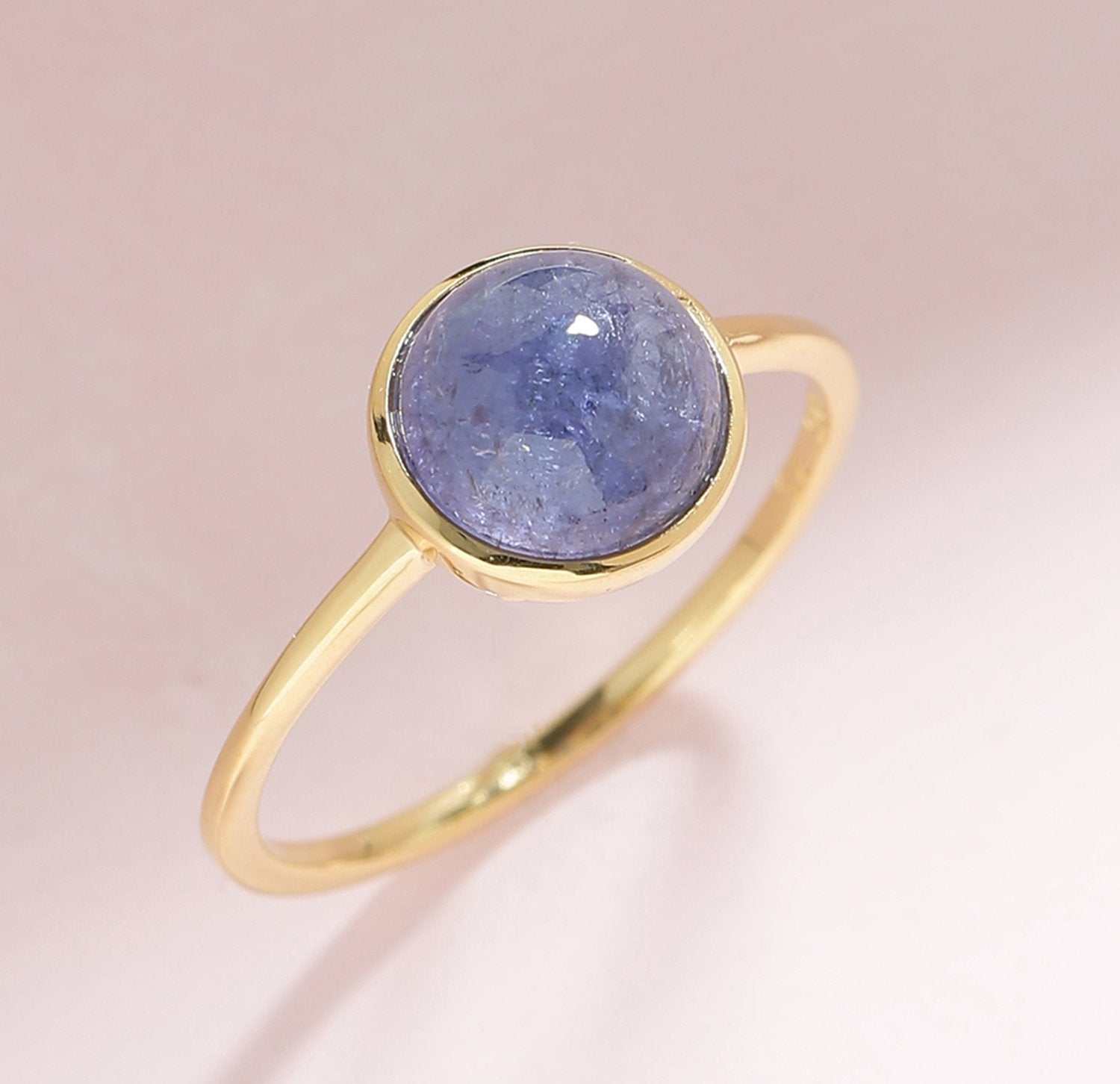 Tiramisu Tanzanite Solid 10k Yellow Gold Ring Jewelry tiramisu