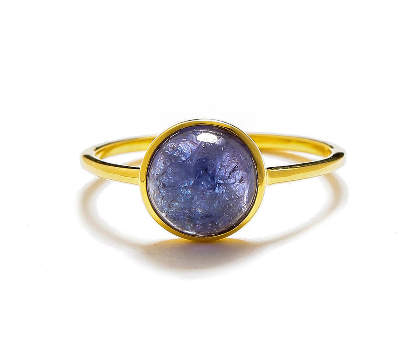 Tiramisu Tanzanite Solid 10k Yellow Gold Ring Jewelry tiramisu