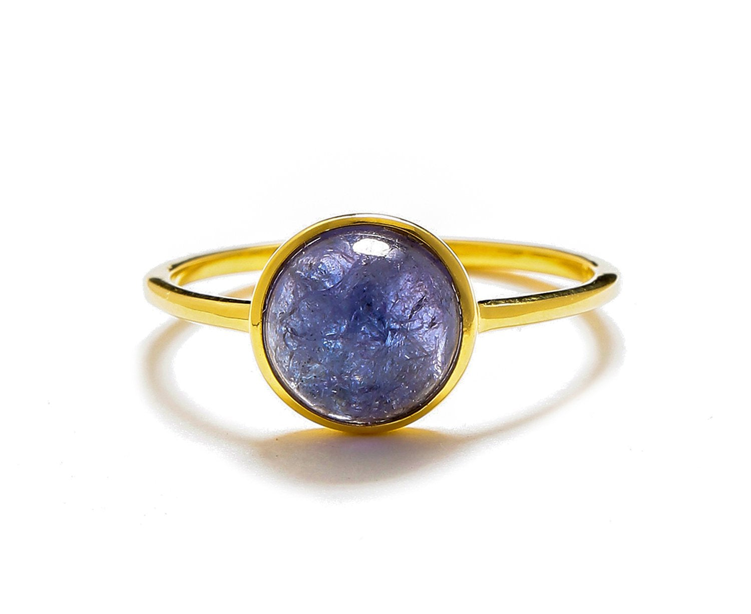 Tiramisu Tanzanite Solid 10k Yellow Gold Ring Jewelry tiramisu