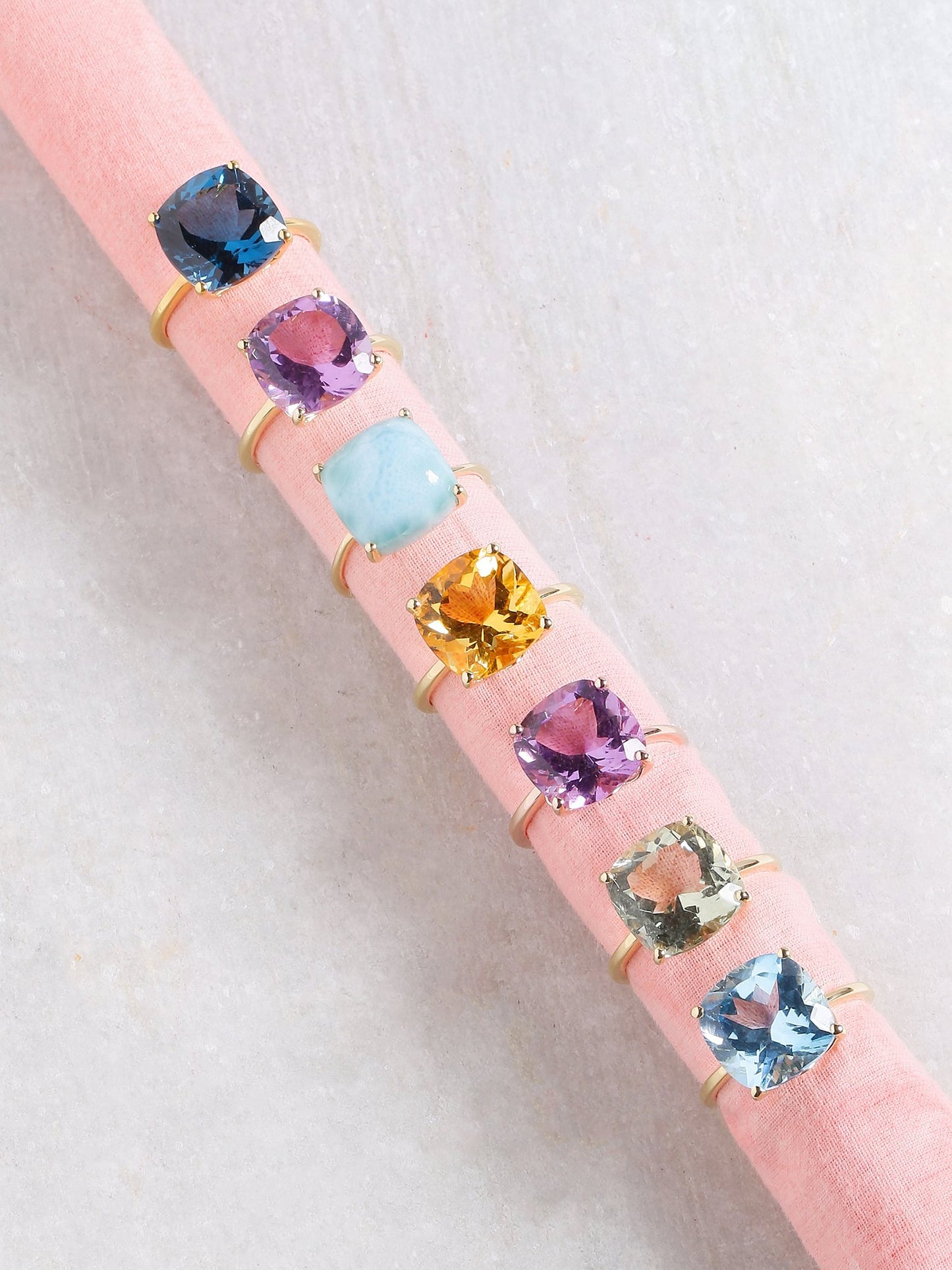 Tiramisu 5.85 Ct Green Amethyst Solid 10k Yellow Gold Ring Jewelry tiramisu