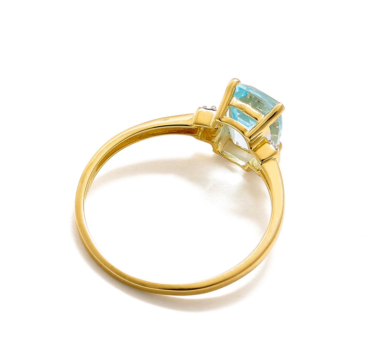 Tiramisu 1.52 ct Sky Blue Topaz Solid 10k Yellow Gold Ring tiramisu