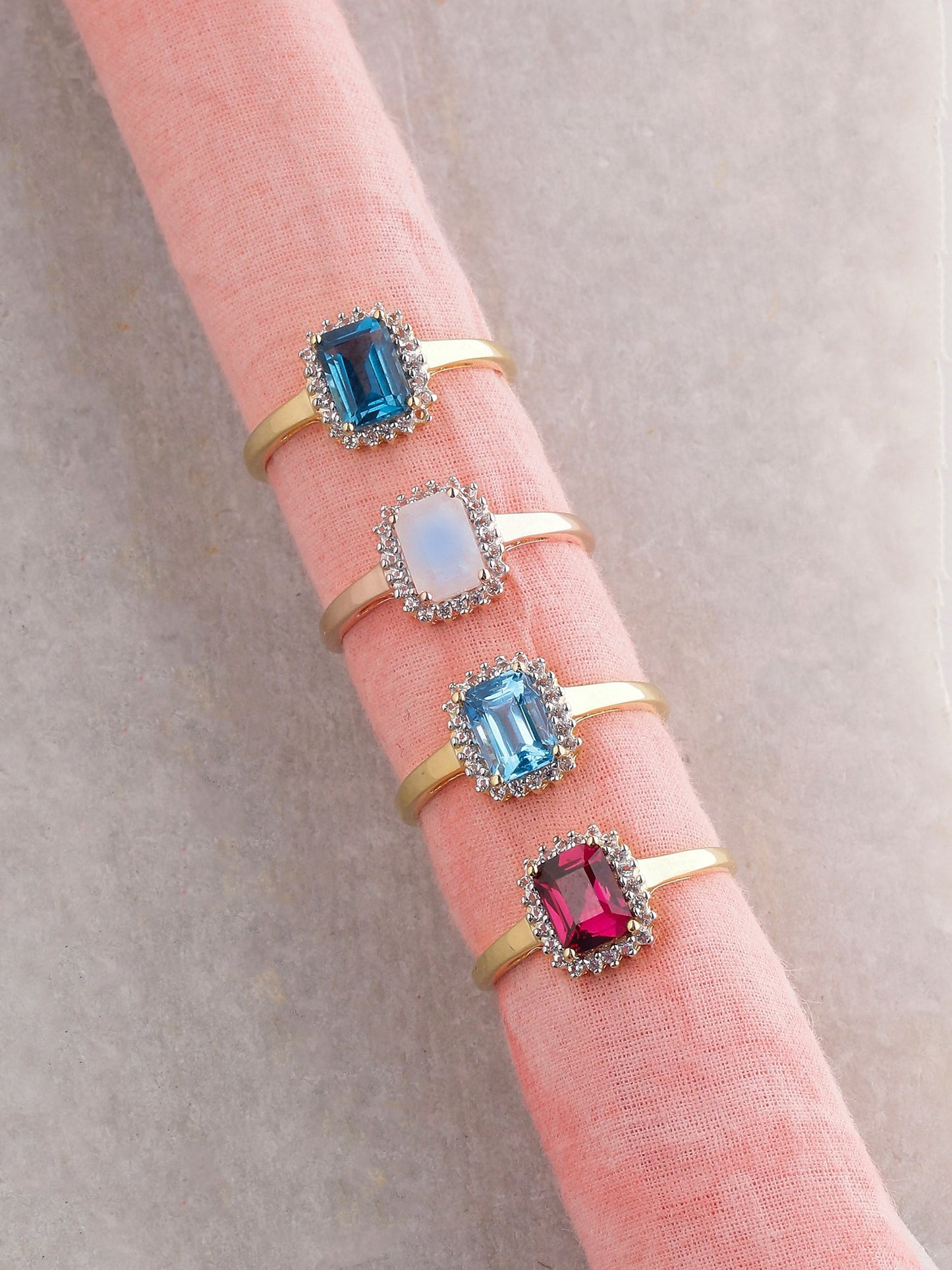 Tiramisu 1.52 Ct Moonstone Solid 10k Rose Gold Ring Jewelry tiramisu