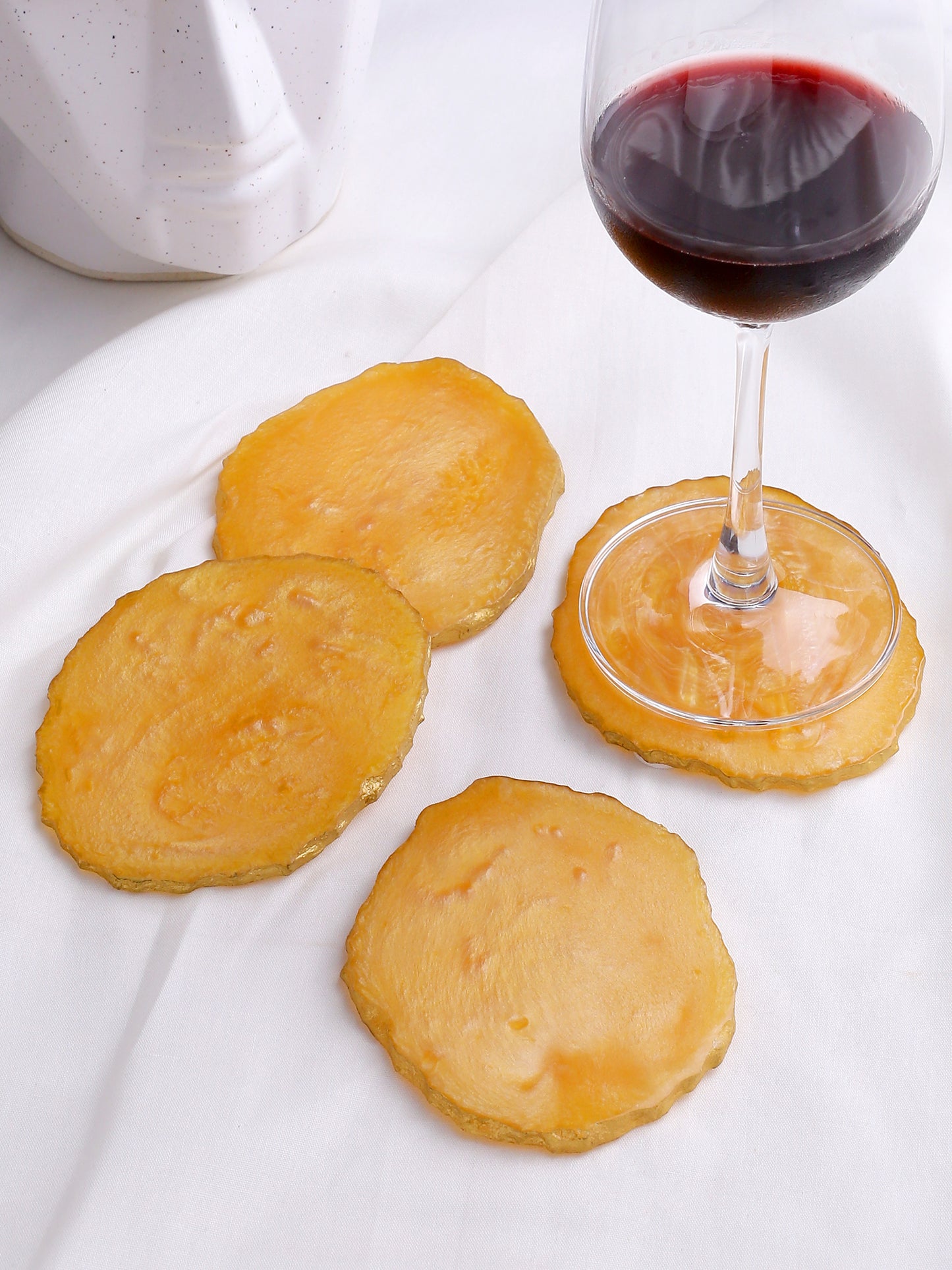 Yellow Resin Coaster- Set of 4 tiramisuusa