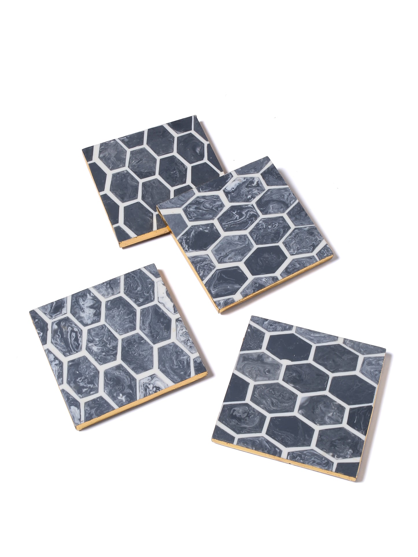 Grey Resin Coaster Set of 4