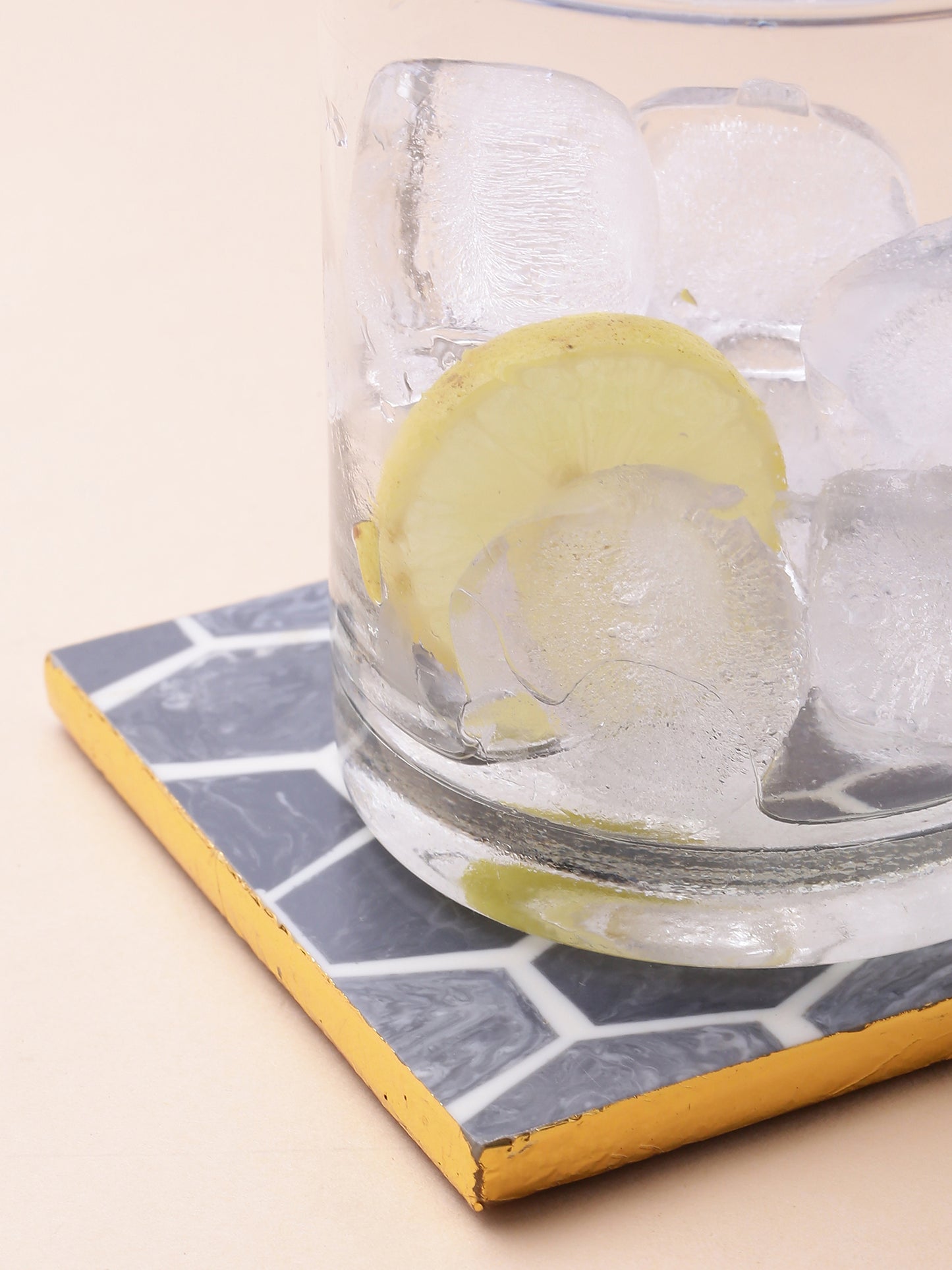 Grey Resin Coaster Set of 4