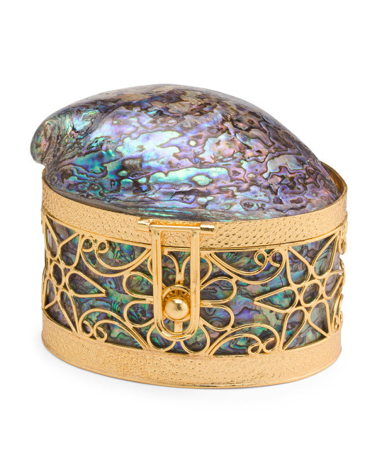 DECORATIVE ABALONE DOME BOX tiramisuusa