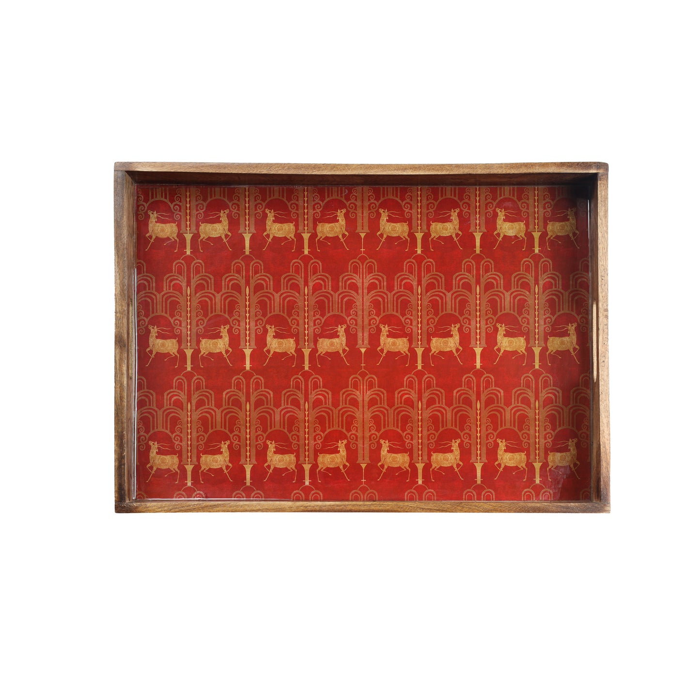 Oh Deer Resin And Wood Decorative Trays- Set of 3