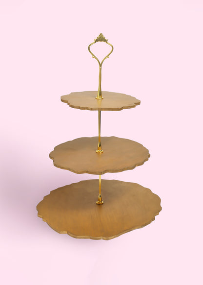 Tiramisu Three-Tier Resin Dessert Stand