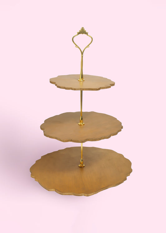 Tiramisu Three-Tier Resin Dessert Stand