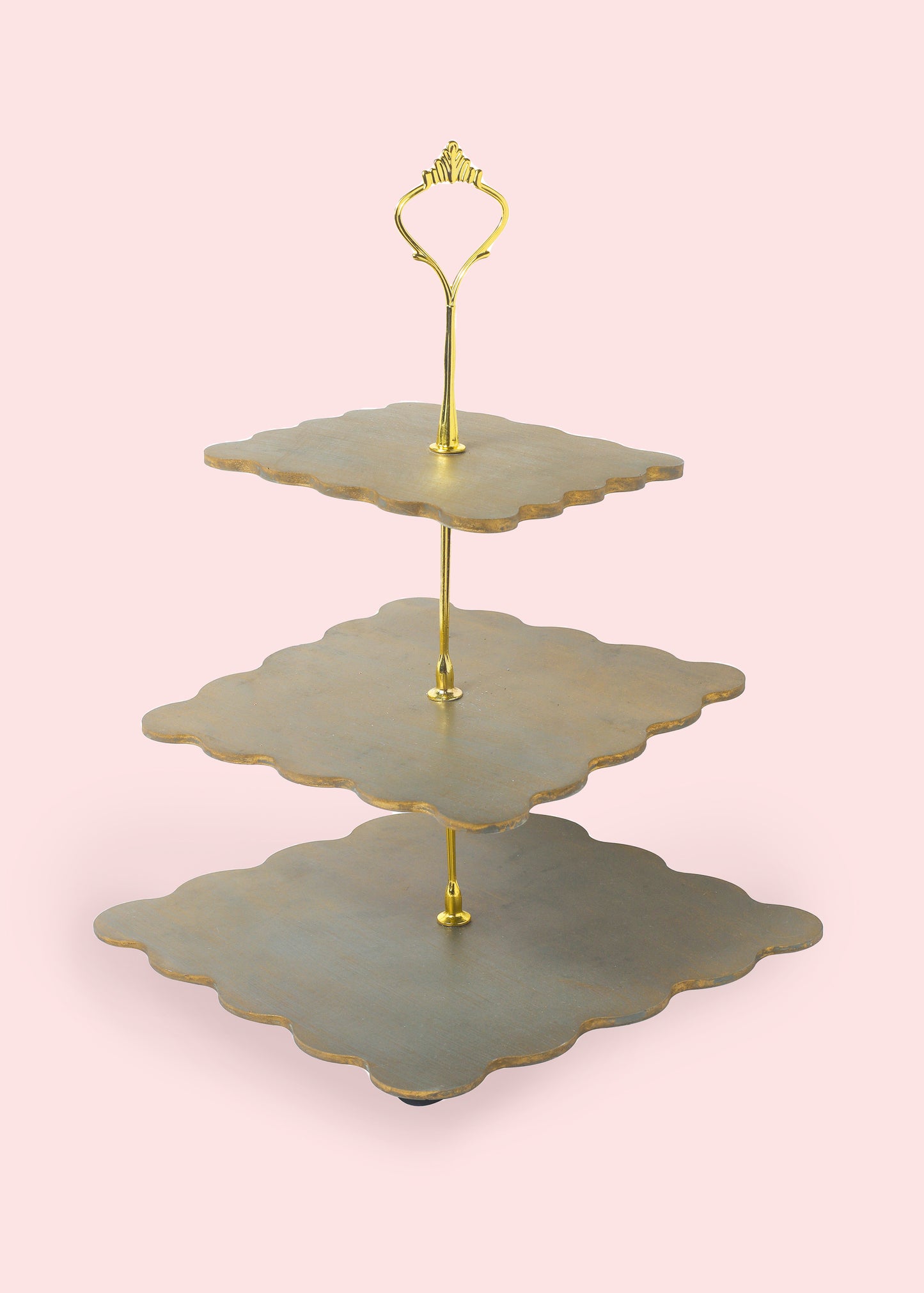 Tiramisu Three-Tier Resin Dessert Stand