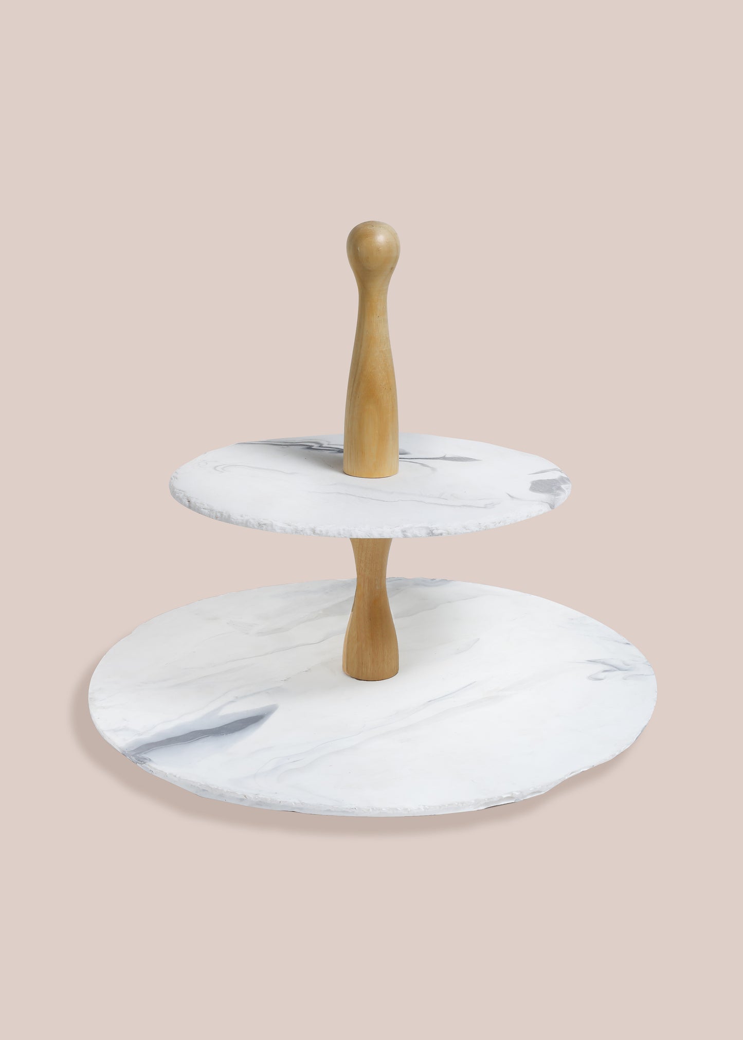 Tiramisu Wood & Resin 2-Tier Dessert Server