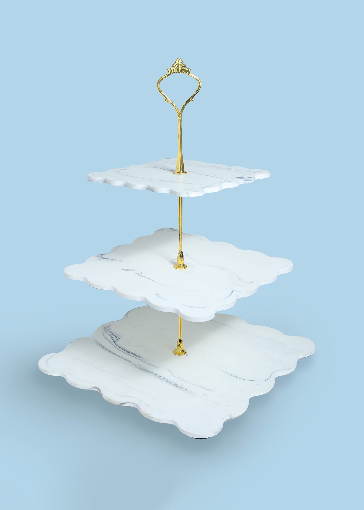 Tiramisu Three-Tier Resin Dessert Stand