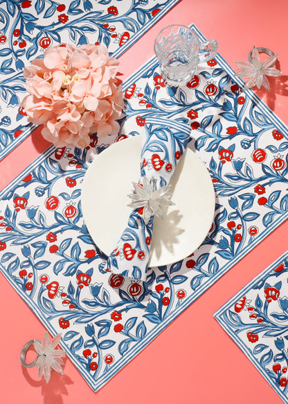 Chic Contrast Block Print Cotton Placemats