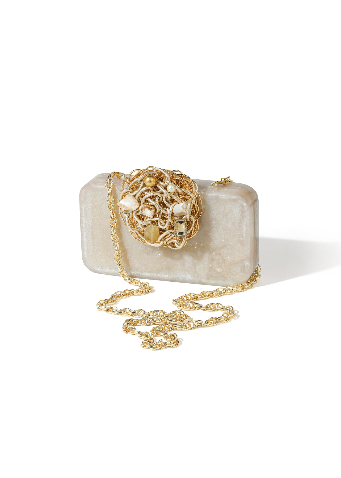 Tiramisu Golden Mesh Minaudiere