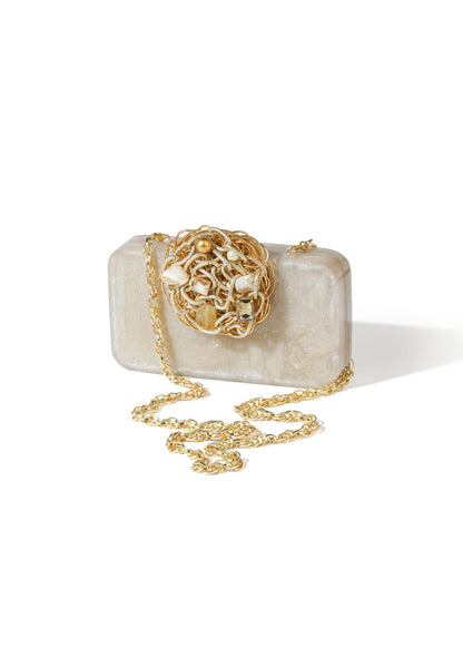 Tiramisu Golden Mesh Minaudiere