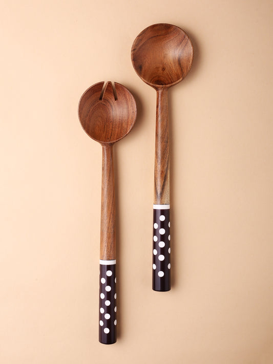 Resin & Wood Salad Set
