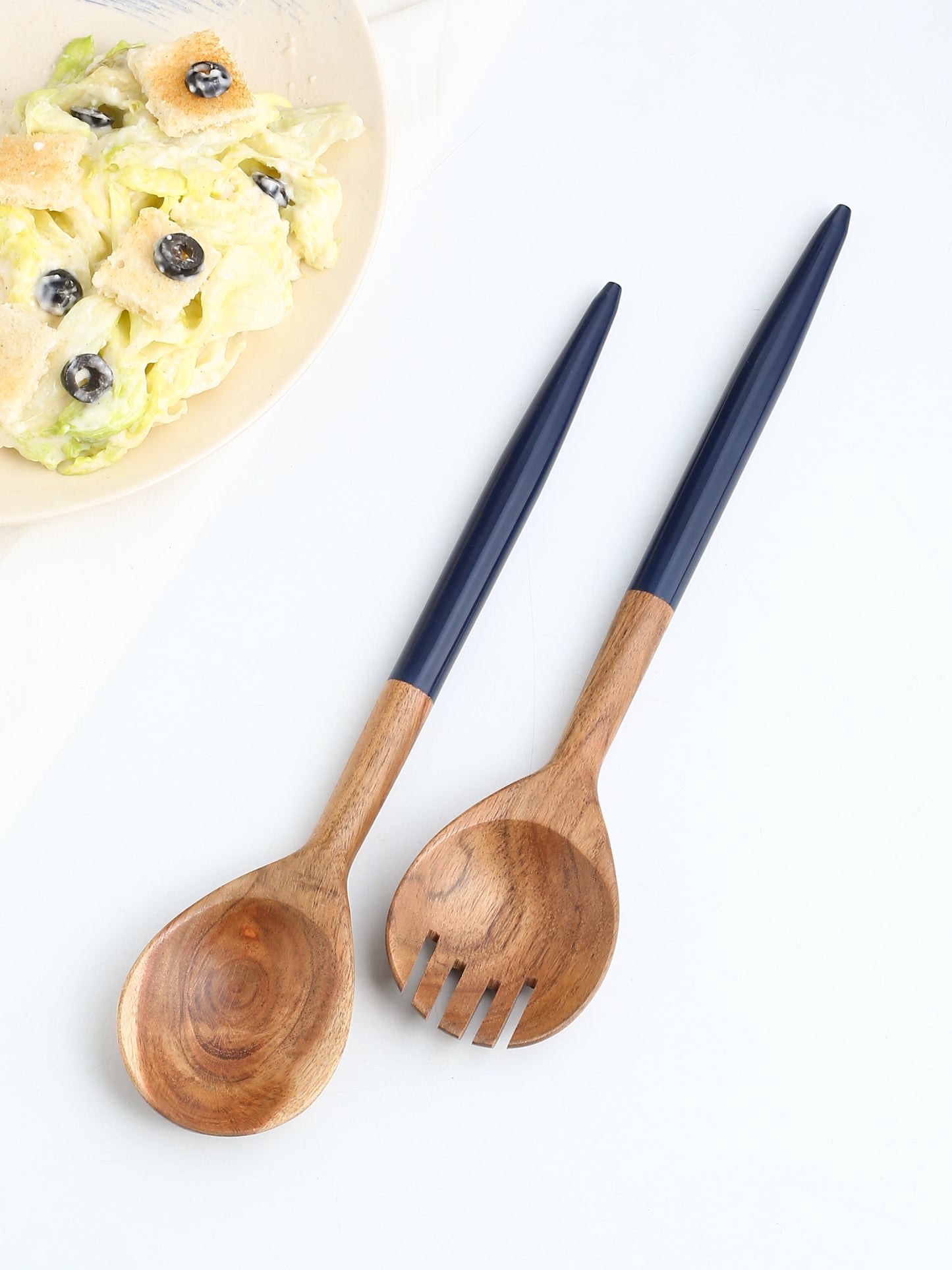 Resin & Wood Salad Set