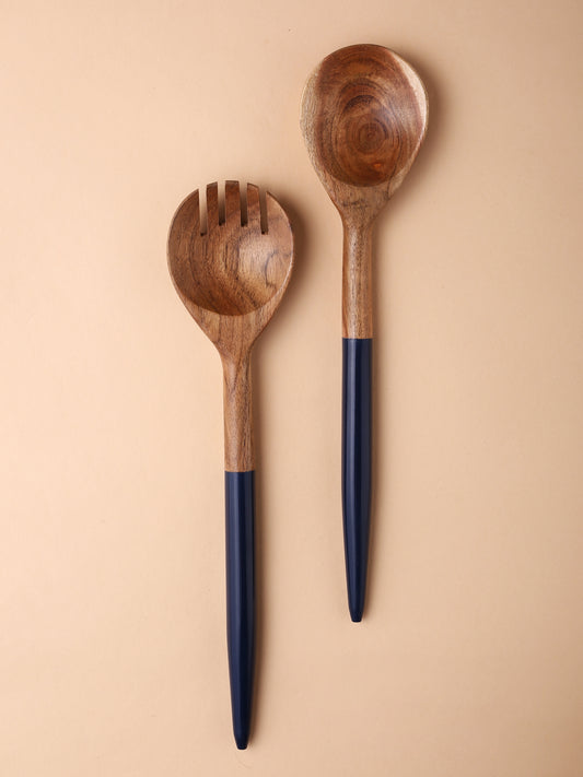 Resin & Wood Salad Set