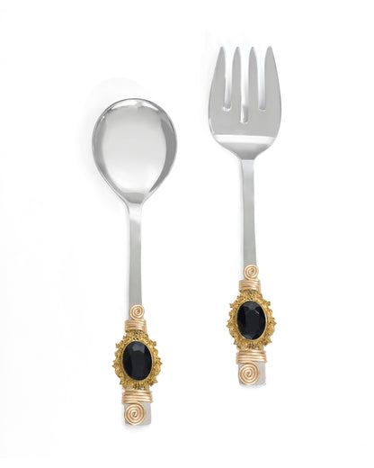 Midnight Salad Server Set tiramisuusa