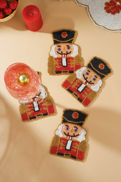 Classic Nutcracker Beaded Coaster Set