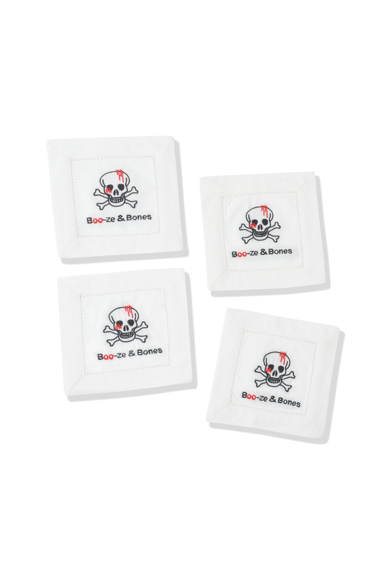 "Boo-ze & Bones" Cocktail Napkins Set