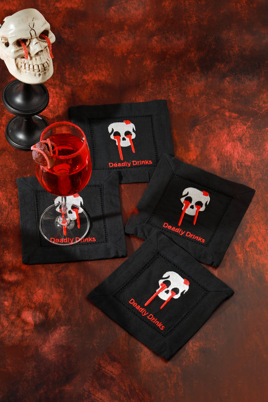 "Deadly Drinks" Cocktail Napkins Set