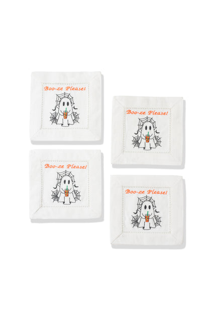 "Boo-ze Please!" Cocktail Napkins Set
