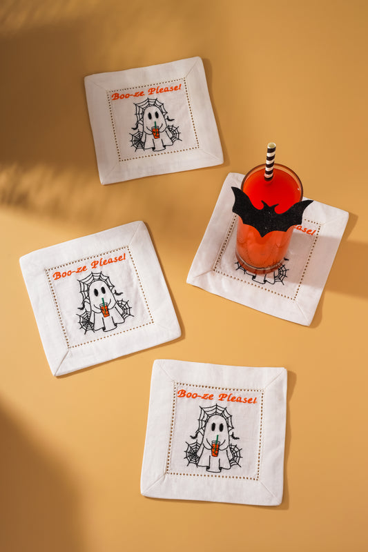 "Boo-ze Please!" Cocktail Napkins Set