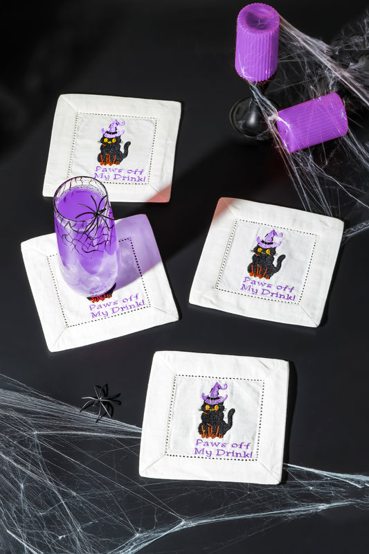 "Paws Off My Drink!" Cocktail Napkins Set