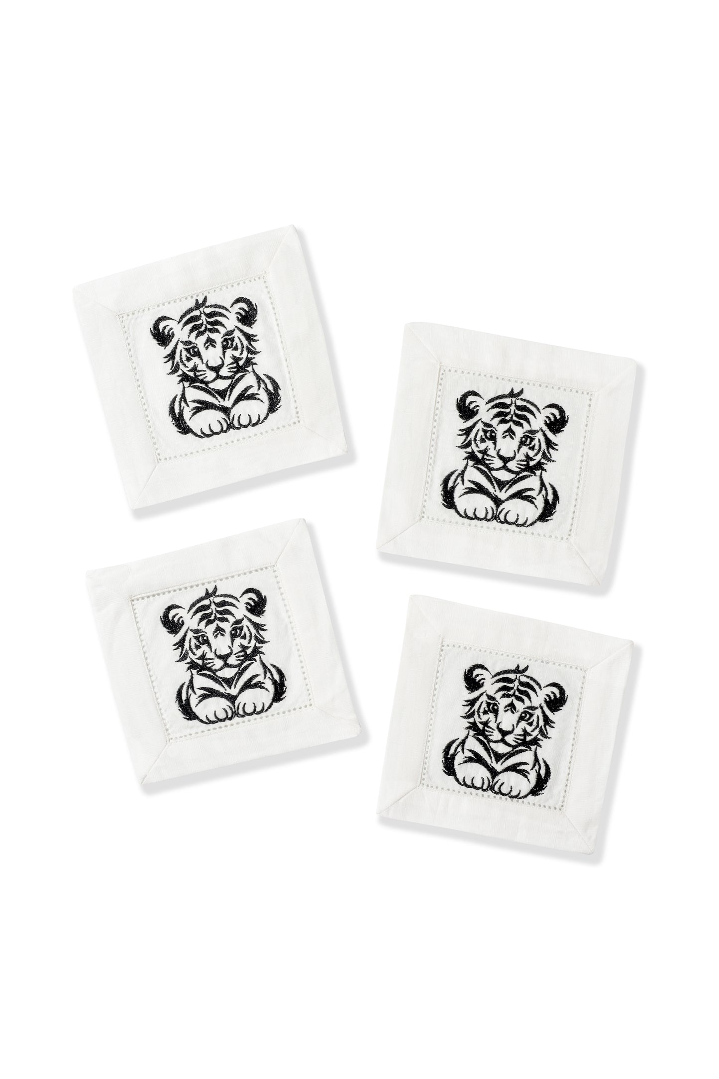 Little Tiger Linen Cocktail Napkins – Set of 4