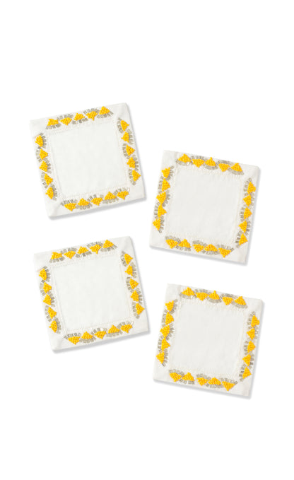 The Lyra Geometric Cocktail Napkins – Set of 4