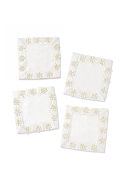 The Celeste Pearl Cocktail Napkins – Set of 4
