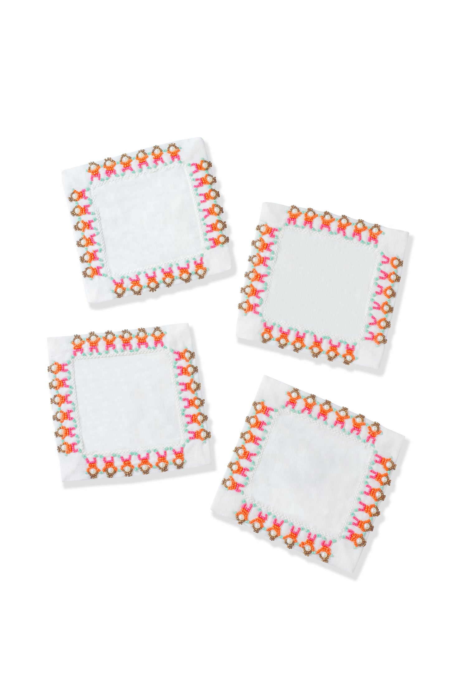 The Amity Beaded Cocktail Napkins – Set of 4
