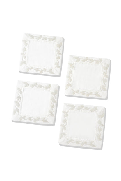 The Seraphina Beaded Cocktail Napkins – Set of 4